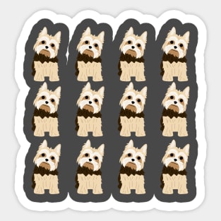 Yorkshire terrier cute pattern Sticker